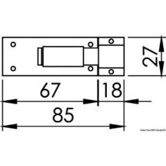 OSCULATI CATENACCIOLO INOX 85X27
