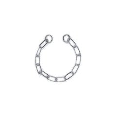 LEOPET COLLARE STRANGOLO A CATENA CON ANELLI LUNGHI