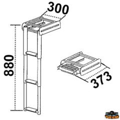 TREM SCALETTA TELESCOPICA A SCOMPARSA INOX