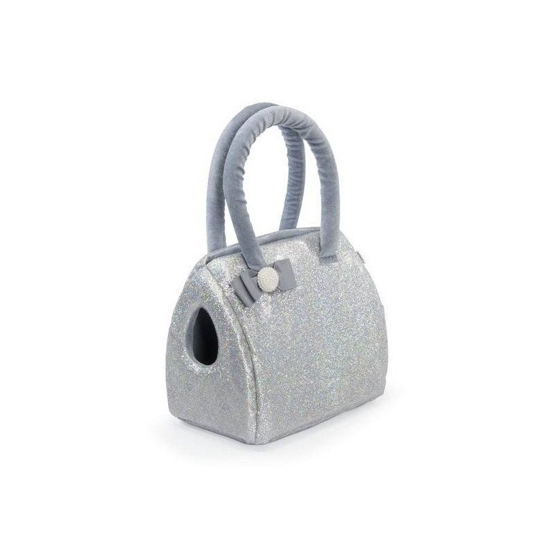 CAMON BORSA TRASPORTINO SILVER GLITTER