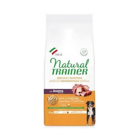 NATURAL TRAINER SENSITIVE ADULT MAXI CON ANATRA E CEREALI