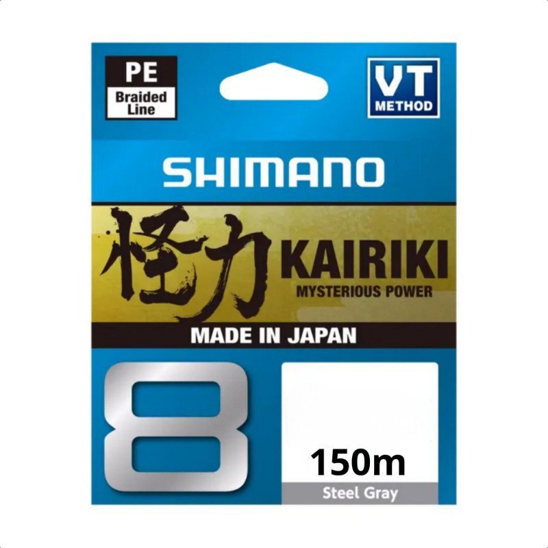 SHIMANO TRECCIATO KAIRIKI X8 STEEL GRAY 150 MT