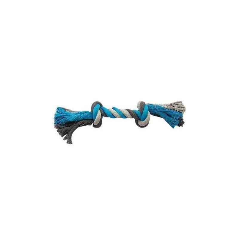 LEOPET NODO INTRECCIATO IN COTONE GRIGIO/BLU