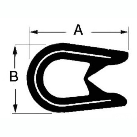 OSCULATI GUARNIZIONE PROFILATO PVC 4X6MM