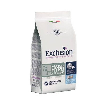 EXCLUSION DIET HYDROLYZED FISH & CORN STARCH MEDIUM&LARGE BREED