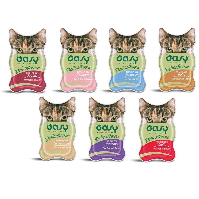 OASY UMIDO GATTO DELICATESSE PATE' VASCHETTA 85GR
