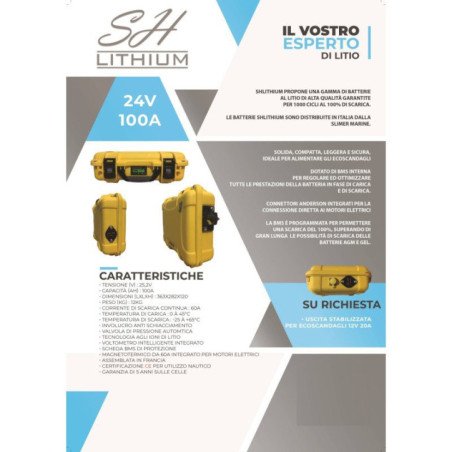 SH LITHIUM 24V 100AMP BATTERIA LITIO