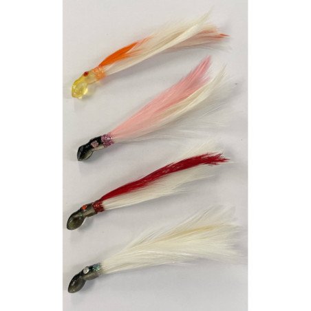 ARTIFICIALE SIMIL 9CM POLPETTO CON PIUMA