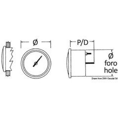 OSCULATI CONTAGIRI GUARDIAN 2/4 TEMPI 12 V BIANCO
