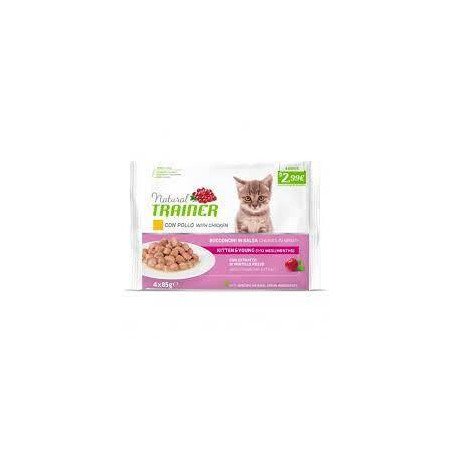 NATURAL TRAINER FLOW PACK KITTEN E YOUNG POLLO 4X85GR
