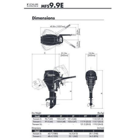 TOHATSU FUORIBORDO 4 TEMPI 9.9HP MEGA 7 ANNI DI GARANZIA