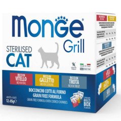 MONGE CAT MULTIPAK GRILL STEREILIZZATO 12X85GR