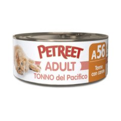 PETREET TONNO DEL PACIFICO ADULT A56 TONNO CON CAROTE 70GR