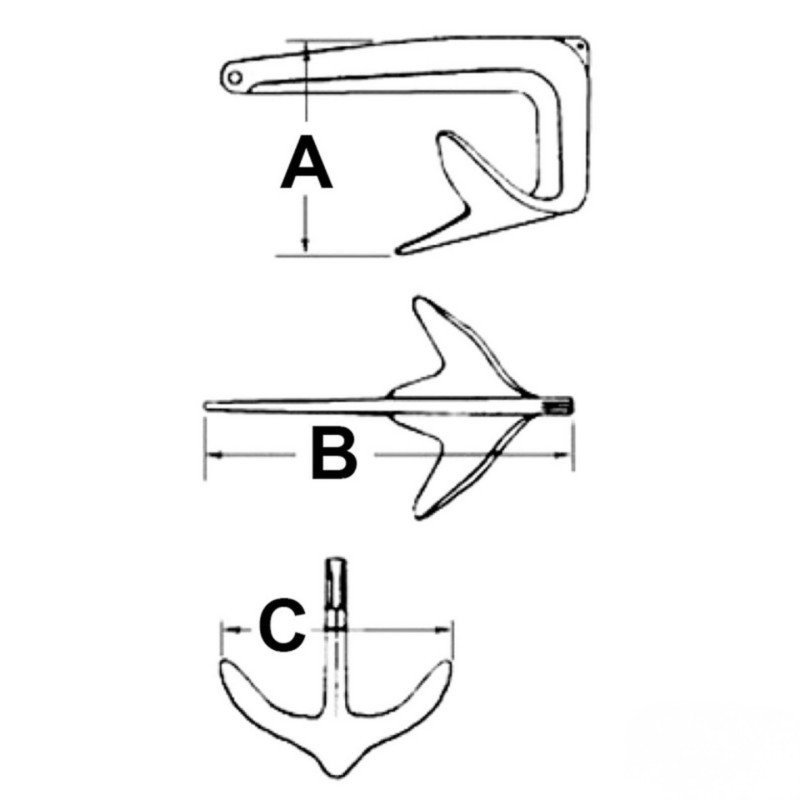 TREM ANCORA HAND IN ACCIAIO ZINCATO 5KG
