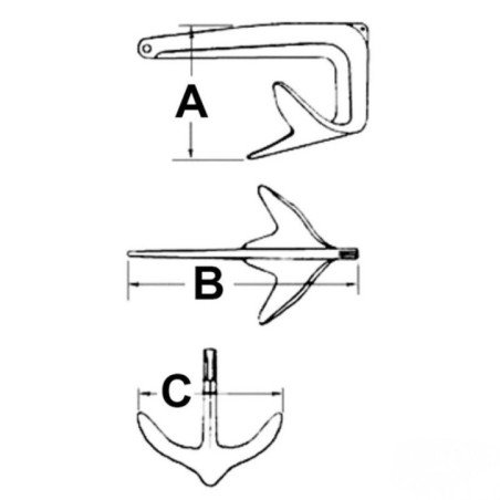 TREM ANCORA HAND IN ACCIAIO ZINCATO 5KG