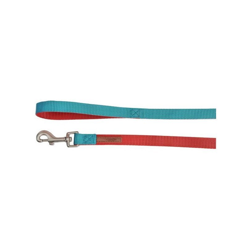 CAMON GUINZAGLIO IN NYLON ROSSO E OTTANIO