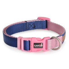 CAMON COLLARE NYLON BICOLORE ARANCIO E BLU