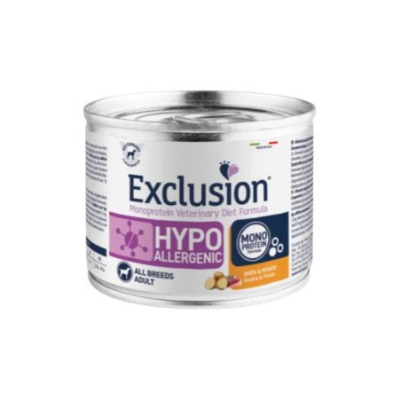 EXCLUSION CANE UMIDO HYPOALLERGENIC ANATRA E PATATE 200GR
