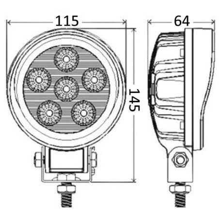 OSCULATI FARO LED HD ROLL-BAR 18 W 12/24 V