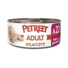 PETREET SFILACCETTI ADULT A22 POLLO CON GAMBERETTI 70GR