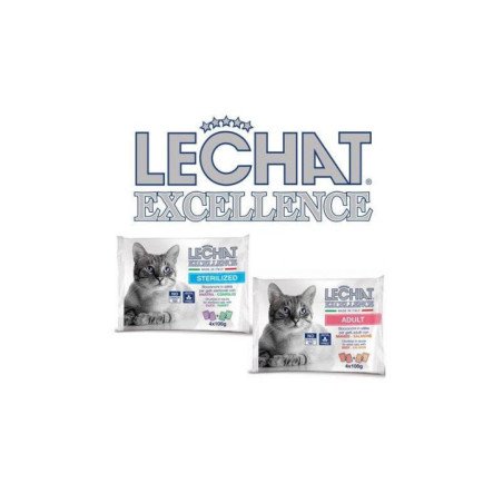 LECHAT EXCELLENCE GATTO ADULTO MANZO E SALMONE 4X100GR