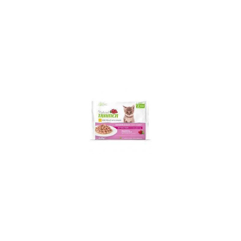 NATURAL TRAINER FLOW PACK KITTEN E YOUNG POLLO 4X85GR