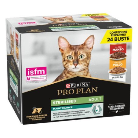 PURINA PRO PLAN STERILISED ADULT MAINTENANCE 2 GUSTI 85GR