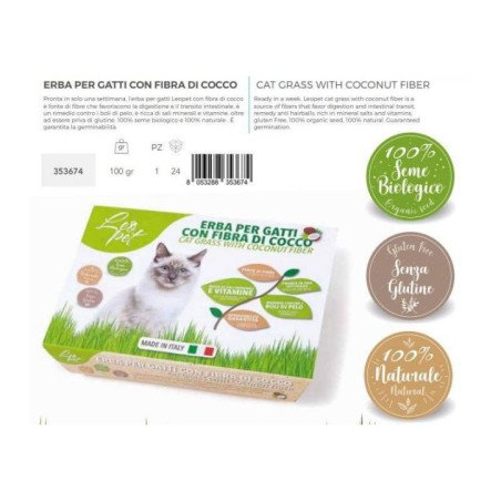 LEOPET ERBA PER GATTI CON FIBRA DI COCCO