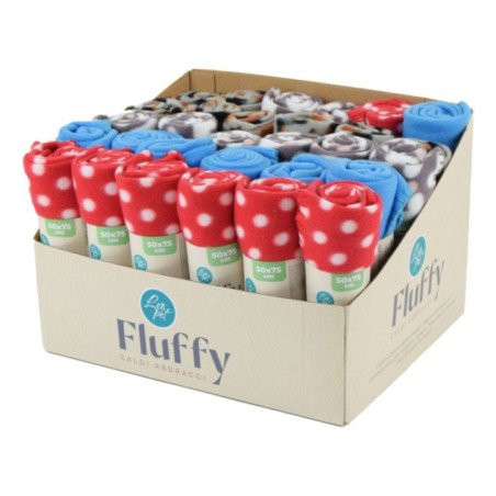 LEOPET COPERTA FLUFFY IN SOFFICE PILE IN FANTASIE ASSORTITE