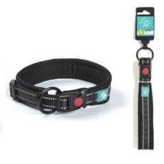 LEOPET COLLARE IN NYLON E MESH NERO
