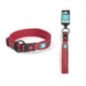 LEOPET COLLARE IN NYLON E MESH ROSSO