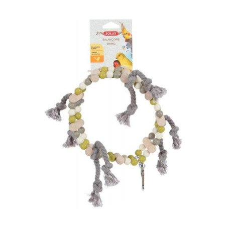 ZOLUX ALTALENA RUOTA DI PERLE IN LEGNO E CORDA