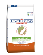 Alimento completo dietetico con formulazione monoproteica per gatti con patologie gastrointestinali, maldigestione e malassorbimento