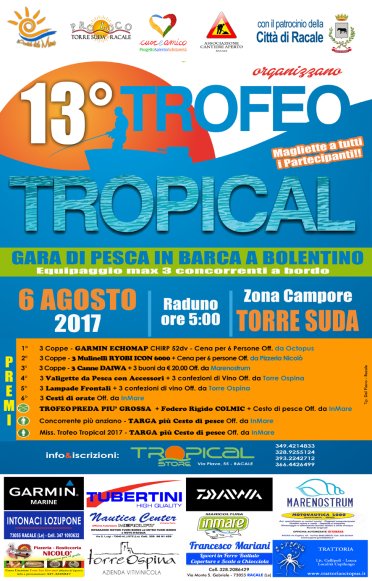 13° TROFEO TROPICAL (Gara di pesca a bolentino)